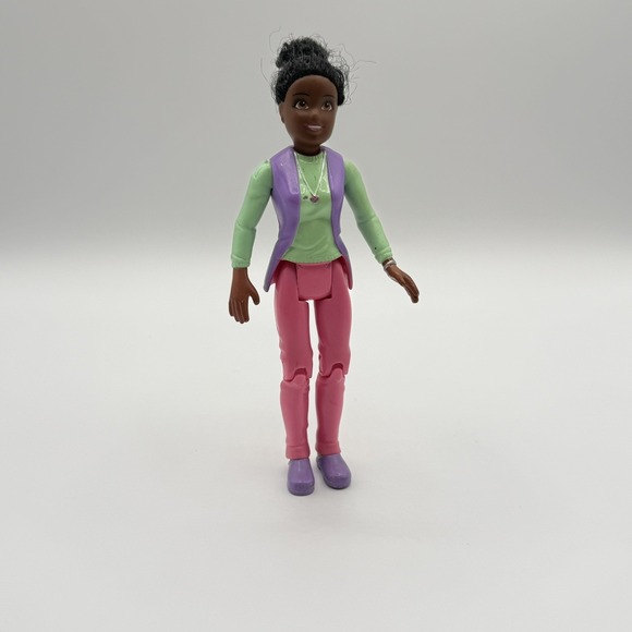 Fisher-Price Other - Fisher Price Loving Family African American Mom Figure Purple Outfit Doll 2002